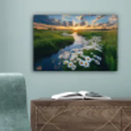 Beekje - Landschap - Margriet canvas 2cm klein -sfeer4