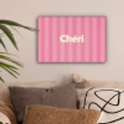 Gestreept - Roze - Chéri canvas 2cm klein -sfeer1