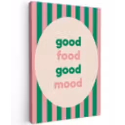 Gestreept - Quote - Ovaal - Roze canvas 2cm klein -z3d