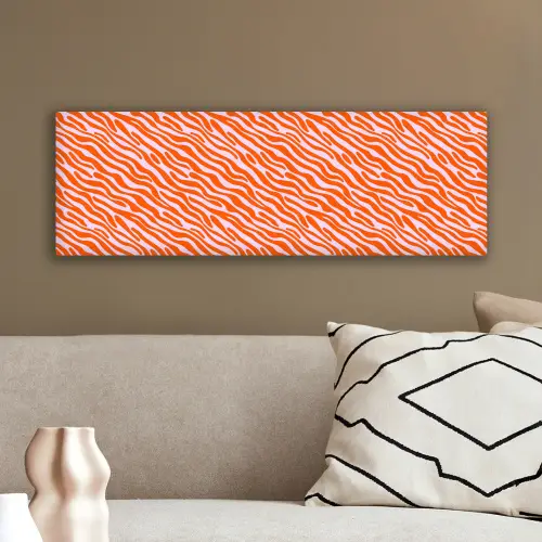 Strepen - Dynamisch - Oranje canvas 2cm klein 828 -sfeer3