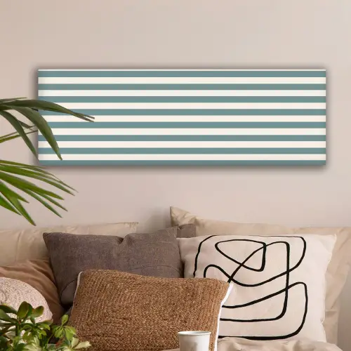 Strepen - Modern - Blauw canvas 2cm klein 828 -sfeer1