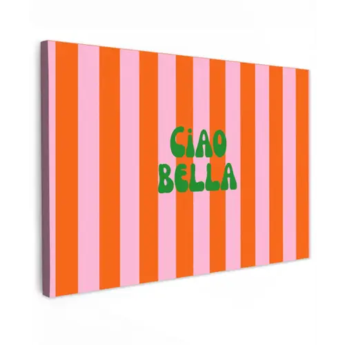 Strepen - Oranje - Verticaal - Ciao bella canvas 2cm klein -z3d