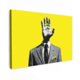 Pak - Hand - Geel canvas 2cm klein -z3d