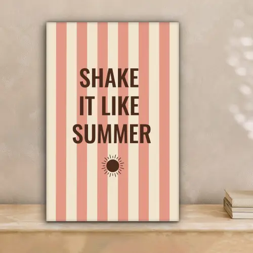 Zomer - Quote - Strepen canvas 2cm klein -sfeer1