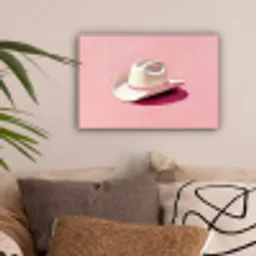 Zomers - Hoed - Roze canvas 2cm klein -sfeer1