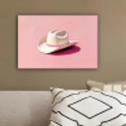 Zomers - Hoed - Roze canvas 2cm klein -sfeer3