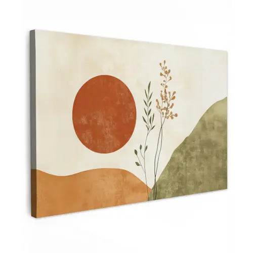 Zon - Abstract - Takken - Oranje canvas 2cm klein -z3d