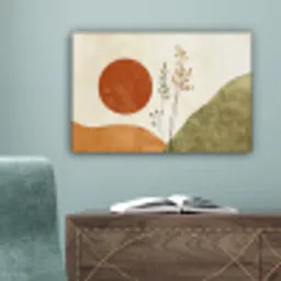 Zon - Abstract - Takken - Oranje canvas 2cm klein -sfeer4