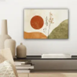 Zon - Abstract - Takken - Oranje canvas 2cm klein -sfeer6