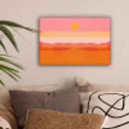 Zon - Abstract - Landschap - Oranje canvas 2cm klein -sfeer1