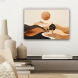 Zon - Heuvels - Boom - Abstract canvas 2cm klein -sfeer6