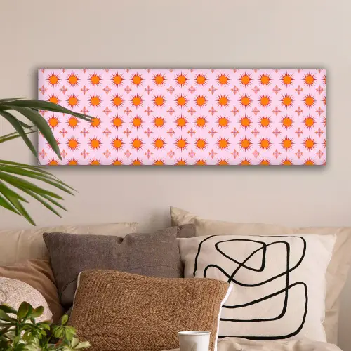 Zon - Patroon - Roze canvas 2cm klein 828 -sfeer1