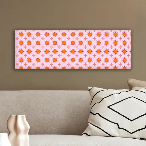 Zon - Patroon - Roze canvas 2cm klein 828 -sfeer3