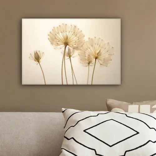 Zonlicht - Paardenbloem - Botanisch - Bloemen canvas 2cm klein -sfeer3