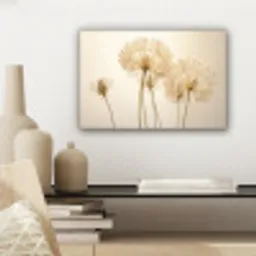 Zonlicht - Dandelion - Bloem - Wit canvas 2cm klein -sfeer6