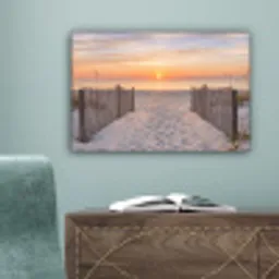 Zonsondergang - Strand - Zand canvas 2cm klein -sfeer4