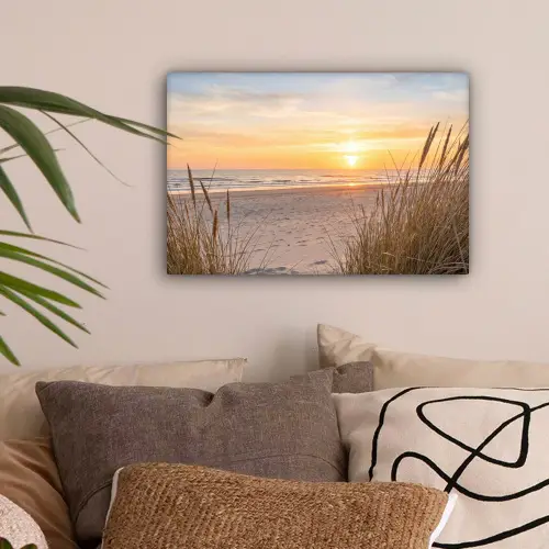Zonsondergang - Duinen - Zee canvas 2cm klein -sfeer1