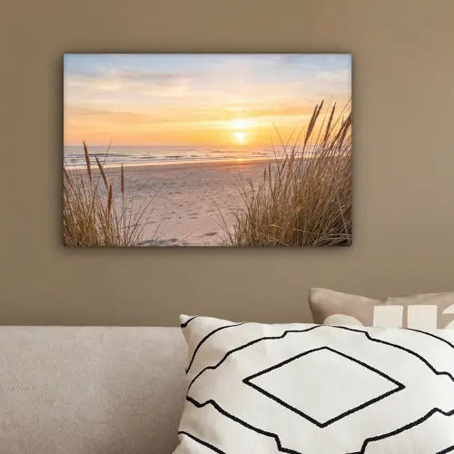 Zonsondergang - Duinen - Zee canvas 2cm klein -sfeer3
