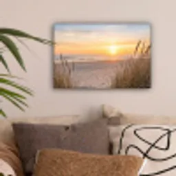 Zonsondergang - Duinen - Zee canvas 2cm klein -sfeer1