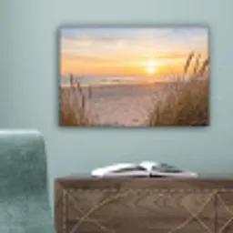 Zonsondergang - Duinen - Zee canvas 2cm klein -sfeer4
