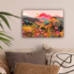 Zonsondergang - Bergvallei - Contrast canvas 2cm klein -sfeer1