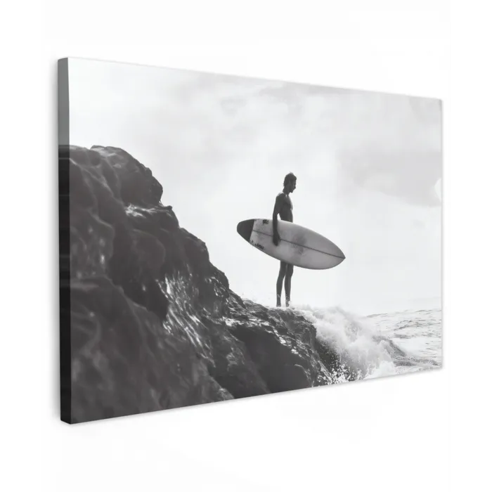 Surfer - Rots - Oceaan - Golven canvas 2cm klein -z3d
