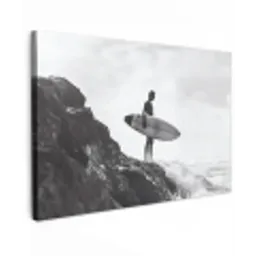 Surfer - Rots - Oceaan - Golven canvas 2cm klein -z3d