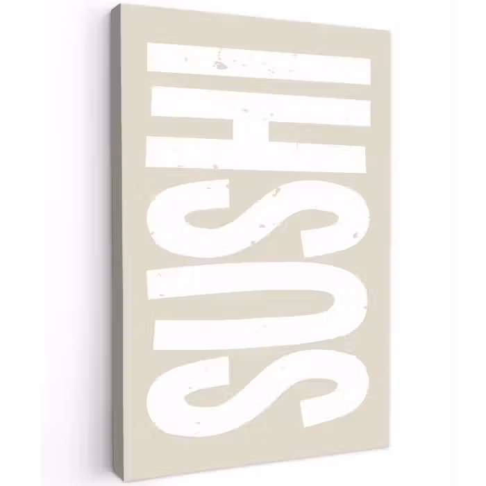 Sushi - Eten - Decoratie - Vintage canvas 2cm klein -z3d