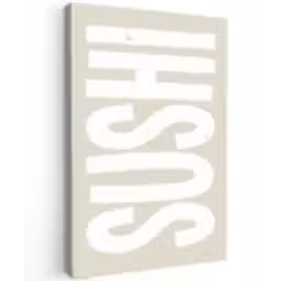 Sushi - Eten - Decoratie - Vintage canvas 2cm klein -z3d