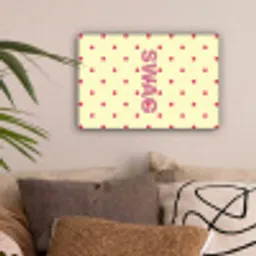 Swag - Roze - Stippen - Geel canvas 2cm klein -sfeer1