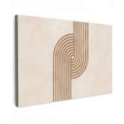Symmetrische bocht - Koperkleurig canvas 2cm klein -z3d