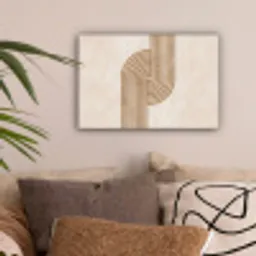 Symmetrische bocht - Koperkleurig canvas 2cm klein -sfeer1