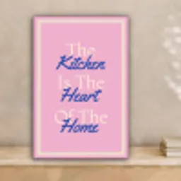 Tekst - Blauw - Keuken - Kader canvas 2cm klein -sfeer1