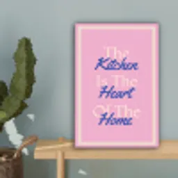 Tekst - Blauw - Keuken - Kader canvas 2cm klein -sfeer4