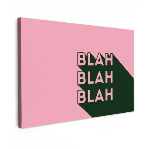 Tekst - Grafisch - Groen - Schaduw canvas 2cm klein -z3d