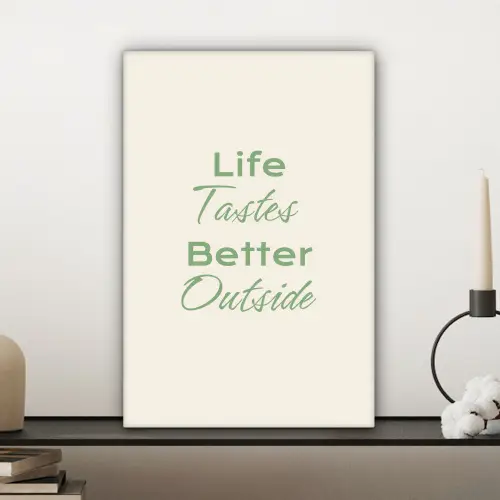 Tekst - Sierlijk - Letters - Groen canvas 2cm klein -sfeer6