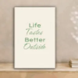 Tekst - Sierlijk - Letters - Groen canvas 2cm klein -sfeer1