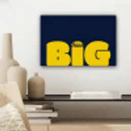 Think big - Blauw - Geel canvas 2cm klein -sfeer6