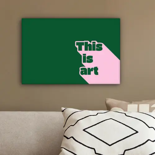 This is art - Schaduw - Roze canvas 2cm klein -sfeer3