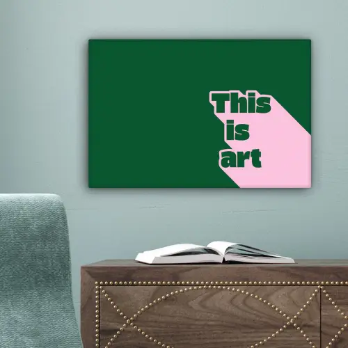 This is art - Schaduw - Roze canvas 2cm klein -sfeer4