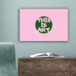 This is art - Tekst - Cirkel - Groen canvas 2cm klein -sfeer4