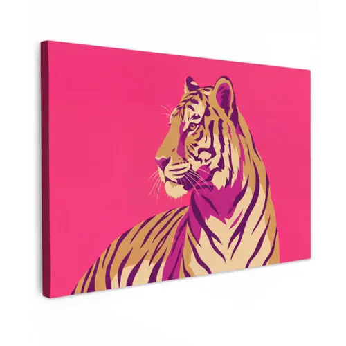 Tijger - Modern - Neon canvas 2cm klein -z3d