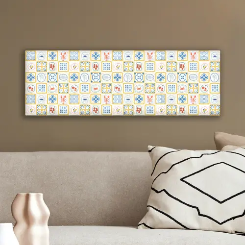 Zee - Sfeer - Mozaïek - Vis canvas 2cm klein 828 -sfeer3