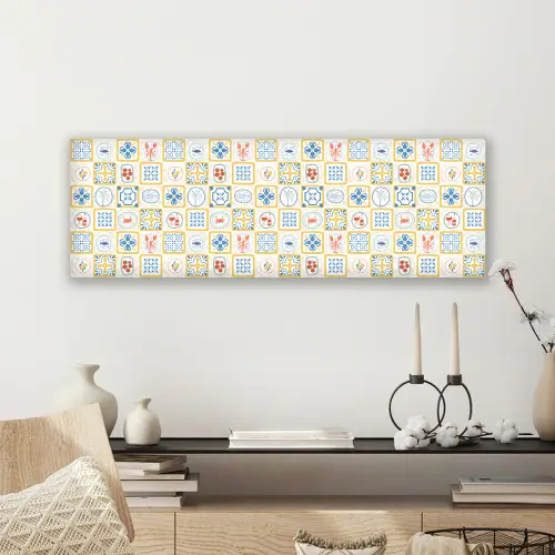 Zee - Sfeer - Mozaïek - Vis canvas 2cm klein 828 -sfeer6