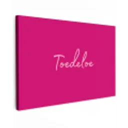 Toedeloe - Roze canvas 2cm klein -z3d