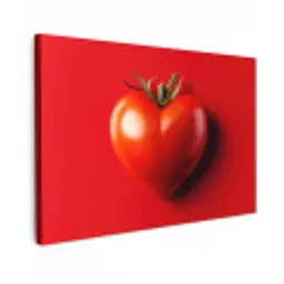Tomaat - Rood - Hart canvas 2cm klein -z3d