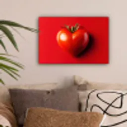 Tomaat - Rood - Hart canvas 2cm klein -sfeer1
