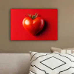 Tomaat - Rood - Hart canvas 2cm klein -sfeer3
