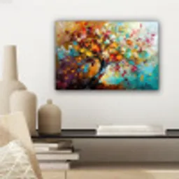 Boom - Abstract - Kleurrijk - Bloemen canvas 2cm klein -sfeer6