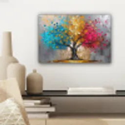 Boom - Kleurrijk - Grijs - Modern canvas 2cm klein -sfeer6